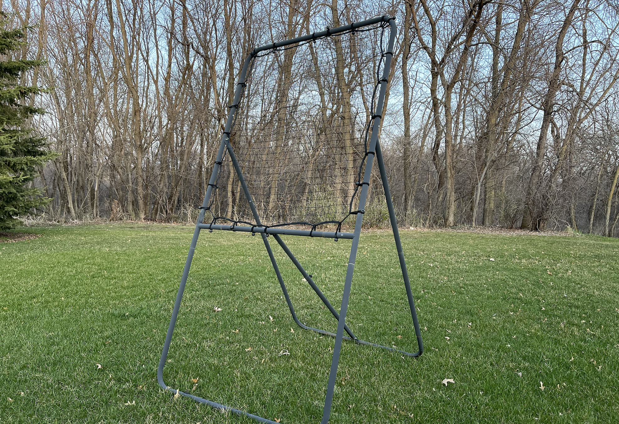 Functioning Lacrosse Rebounder in Backyard