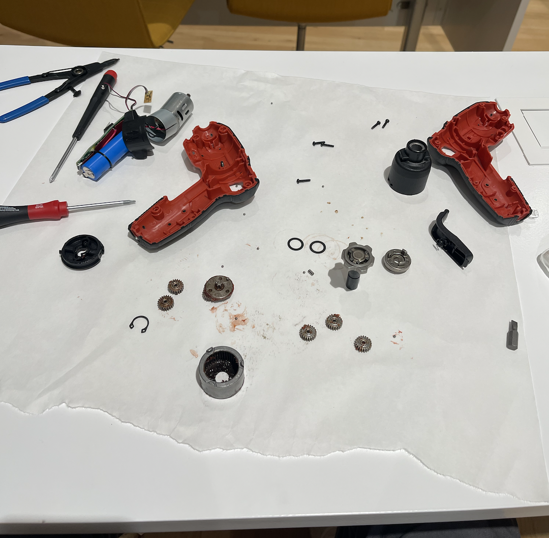 Dissambled Torque Wrench