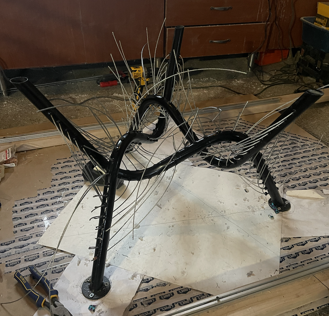 Tensioning of Cables Being Strung