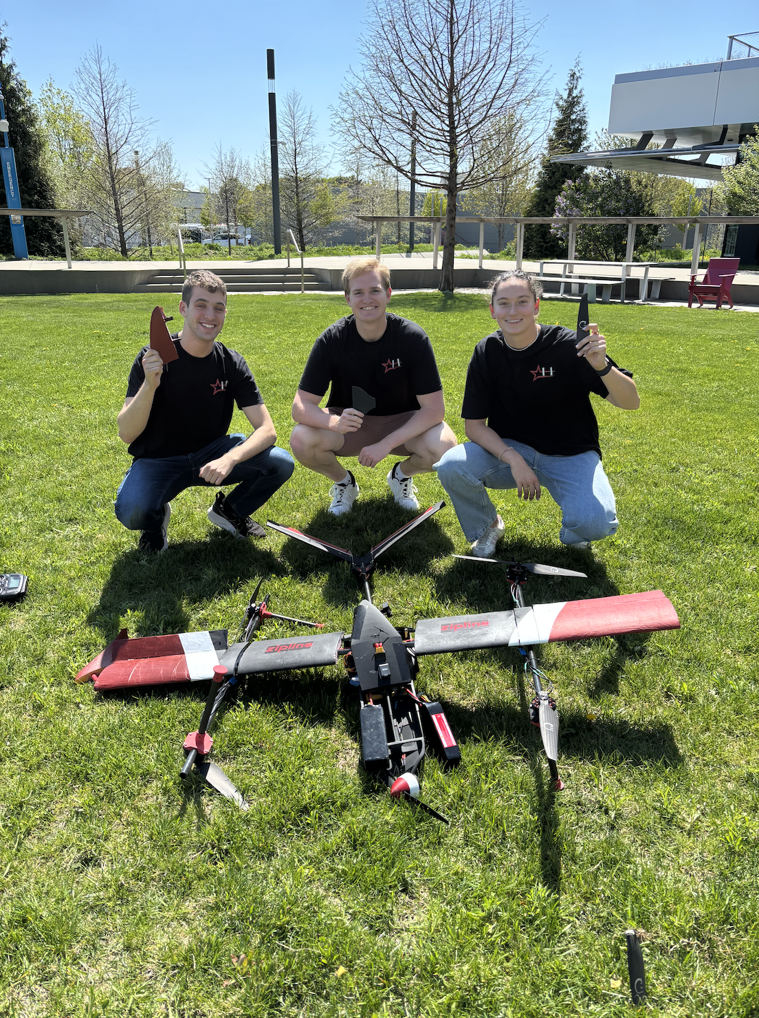 Myself and Members of the UAV Team After Maiden Flight