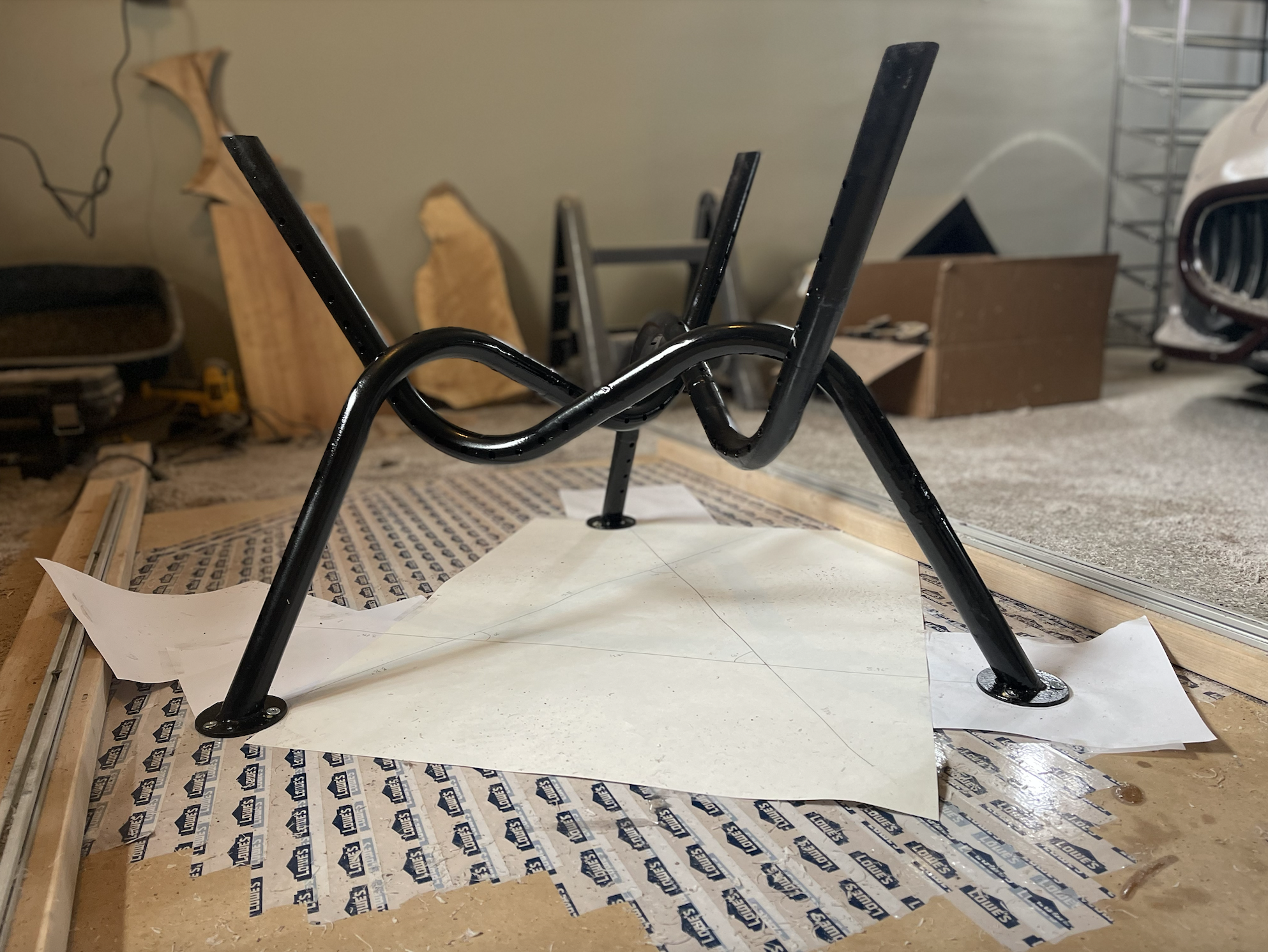 Setup for Stringing Cables